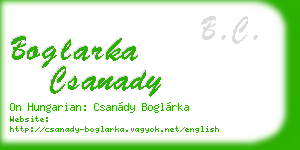 boglarka csanady business card