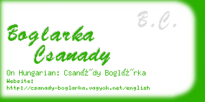 boglarka csanady business card